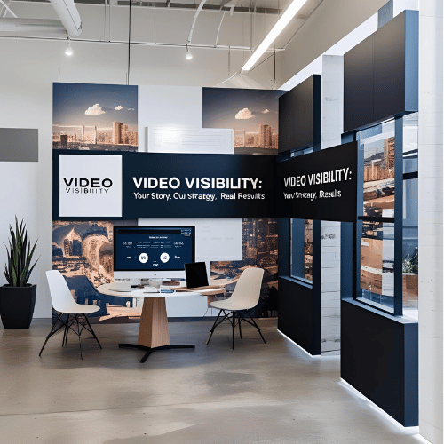 video visibility tagline on office marketing